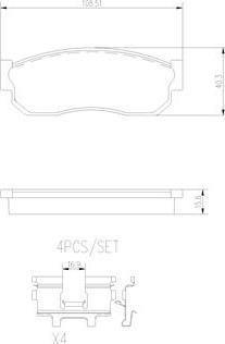 Brembo P56011N - Kit pastiglie freno, Freno a disco autozon.pro