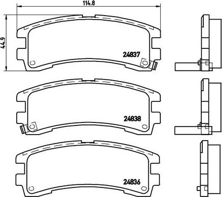 Brembo P 56 017 - Kit pastiglie freno, Freno a disco autozon.pro