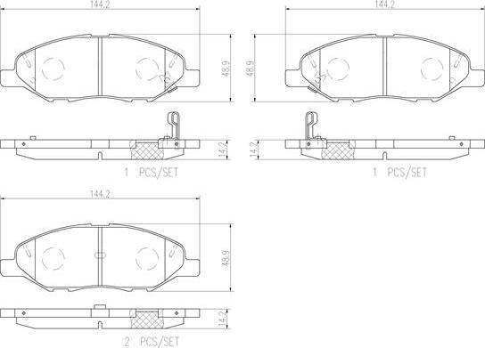 Brembo P56088N - Kit pastiglie freno, Freno a disco autozon.pro