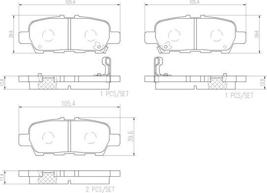 Brembo P56087N - Kit pastiglie freno, Freno a disco autozon.pro