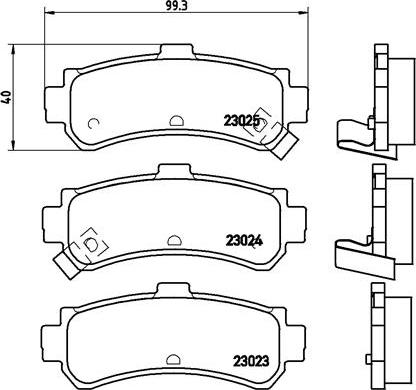 Brembo P 56 035 - Kit pastiglie freno, Freno a disco autozon.pro