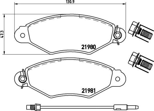 Brembo P 56 038 - Kit pastiglie freno, Freno a disco autozon.pro