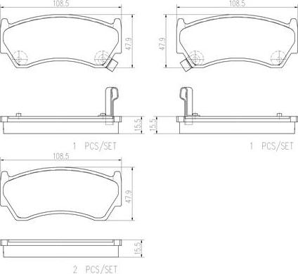 Brembo P56033N - Kit pastiglie freno, Freno a disco autozon.pro