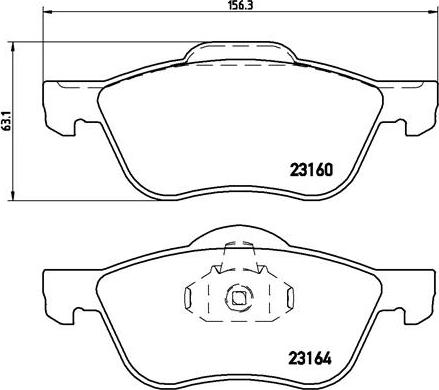 Brembo P 56 037 - Kit pastiglie freno, Freno a disco autozon.pro