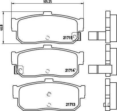 Brembo P 56 029 - Kit pastiglie freno, Freno a disco autozon.pro