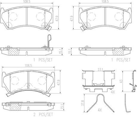 Brembo P56026N - Kit pastiglie freno, Freno a disco autozon.pro