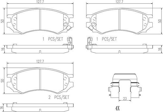 Brembo P56023N - Kit pastiglie freno, Freno a disco autozon.pro