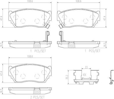 Brembo P56027N - Kit pastiglie freno, Freno a disco autozon.pro