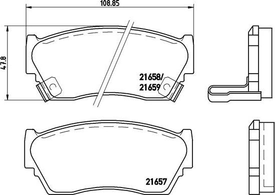 Brembo P 56 027 - Kit pastiglie freno, Freno a disco autozon.pro