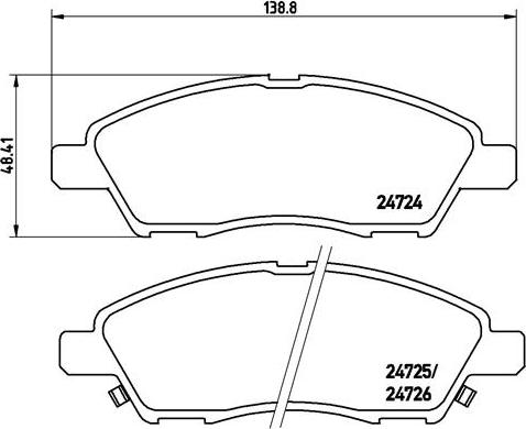 Brembo P 56 070 - Kit pastiglie freno, Freno a disco autozon.pro