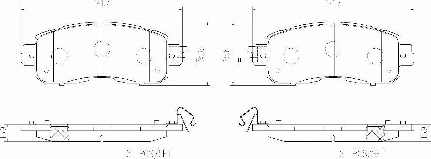 Brembo P 56 104E - Kit pastiglie freno, Freno a disco autozon.pro