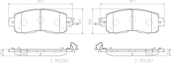 Brembo P56104N - Kit pastiglie freno, Freno a disco autozon.pro