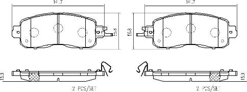 Brembo P 56 104 - Kit pastiglie freno, Freno a disco autozon.pro