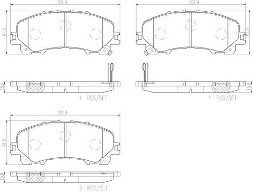 Brembo P56106N - Kit pastiglie freno, Freno a disco autozon.pro