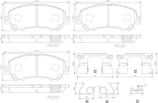 Brembo P56100N - Kit pastiglie freno, Freno a disco autozon.pro