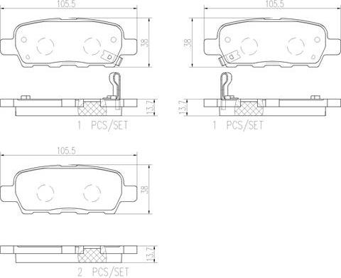 Brembo P56101N - Kit pastiglie freno, Freno a disco autozon.pro