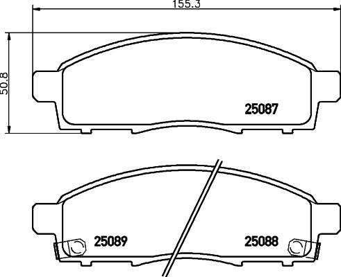 Brembo P 56 102 - Kit pastiglie freno, Freno a disco autozon.pro