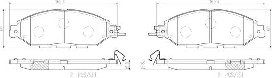 Brembo P56107N - Kit pastiglie freno, Freno a disco autozon.pro