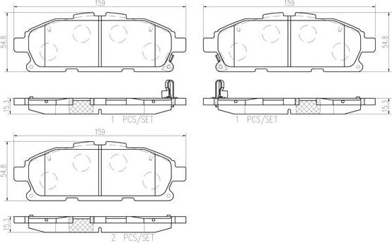 Brembo P 56 110 - Kit pastiglie freno, Freno a disco autozon.pro