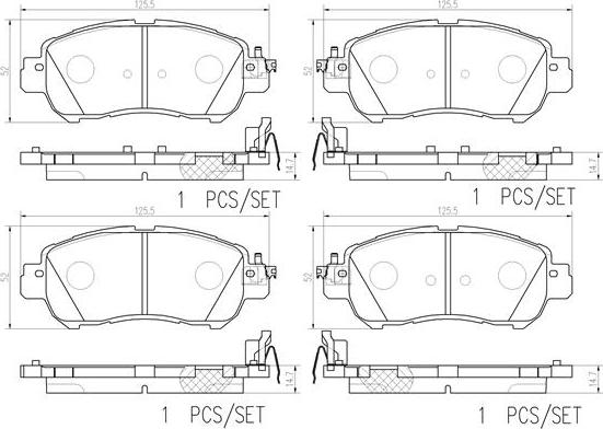 Brembo P 56 131 - Kit pastiglie freno, Freno a disco autozon.pro