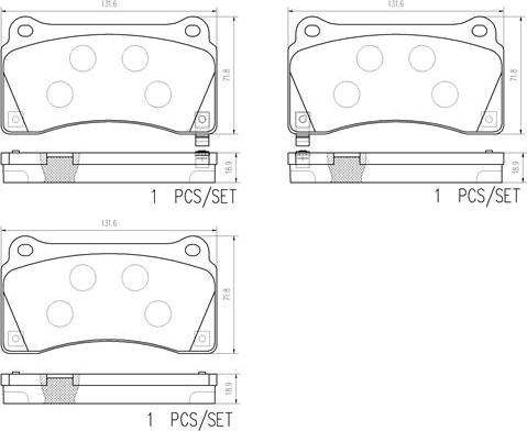 Brembo P56128N - Kit pastiglie freno, Freno a disco autozon.pro