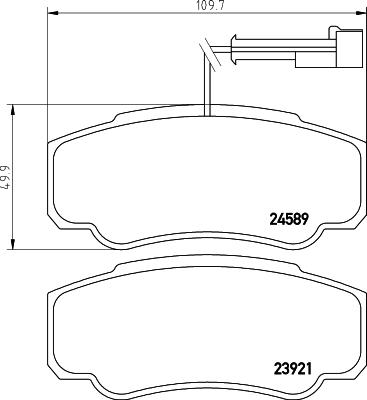 Brembo P 56 122 - Kit pastiglie freno, Freno a disco autozon.pro