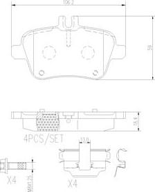 Brembo P50091N - Kit pastiglie freno, Freno a disco autozon.pro