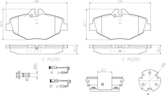 Brembo P50049N - Kit pastiglie freno, Freno a disco autozon.pro