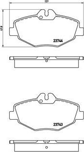 Brembo P 50 049 - Kit pastiglie freno, Freno a disco autozon.pro