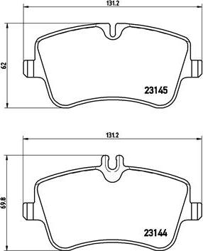 Brembo P 50 045 - Kit pastiglie freno, Freno a disco autozon.pro