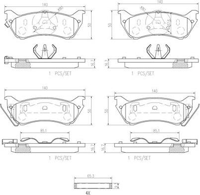 Brembo P50040N - Kit pastiglie freno, Freno a disco autozon.pro