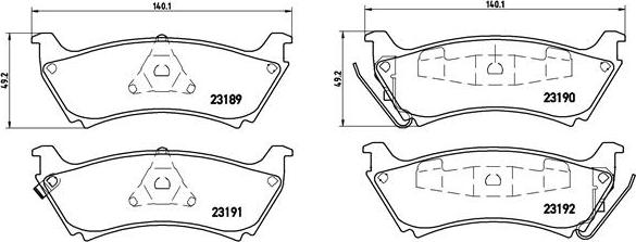 Brembo P 50 040 - Kit pastiglie freno, Freno a disco autozon.pro