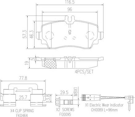 Brembo P50047N - Kit pastiglie freno, Freno a disco autozon.pro