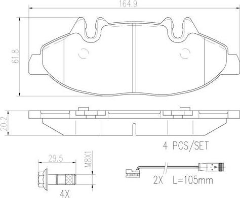 Brembo P50050N - Kit pastiglie freno, Freno a disco autozon.pro