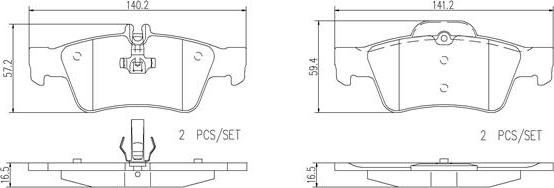 Brembo P50052N - Kit pastiglie freno, Freno a disco autozon.pro