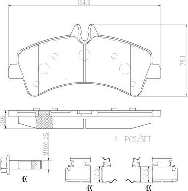 Brembo P50060N - Kit pastiglie freno, Freno a disco autozon.pro