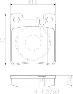 Brembo P50017N - Kit pastiglie freno, Freno a disco autozon.pro