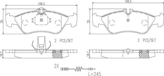 Brembo P50089N - Kit pastiglie freno, Freno a disco autozon.pro