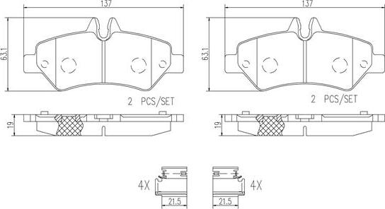 Brembo P50084N - Kit pastiglie freno, Freno a disco autozon.pro