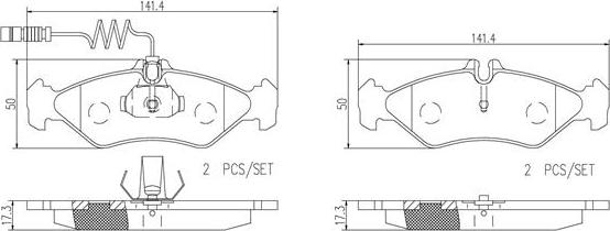 Brembo P50081N - Kit pastiglie freno, Freno a disco autozon.pro