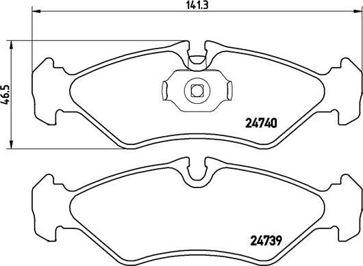 Brembo P 50 081 - Kit pastiglie freno, Freno a disco autozon.pro