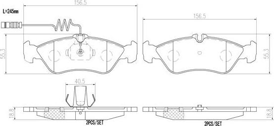 Brembo P50082N - Kit pastiglie freno, Freno a disco autozon.pro