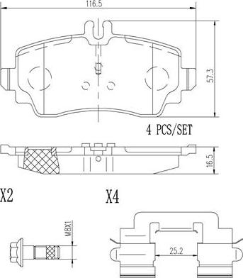 Brembo P50035N - Kit pastiglie freno, Freno a disco autozon.pro