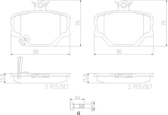 Brembo P50038N - Kit pastiglie freno, Freno a disco autozon.pro