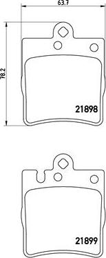 Brembo P 50 033 - Kit pastiglie freno, Freno a disco autozon.pro