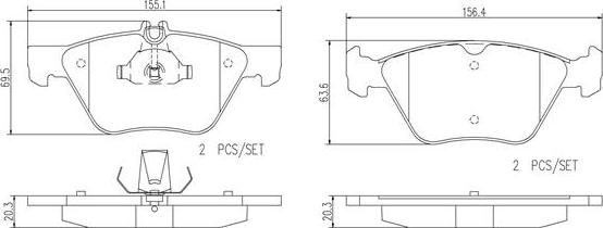 Brembo P50026N - Kit pastiglie freno, Freno a disco autozon.pro