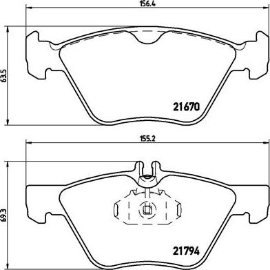 Brembo P 50 026 - Kit pastiglie freno, Freno a disco autozon.pro