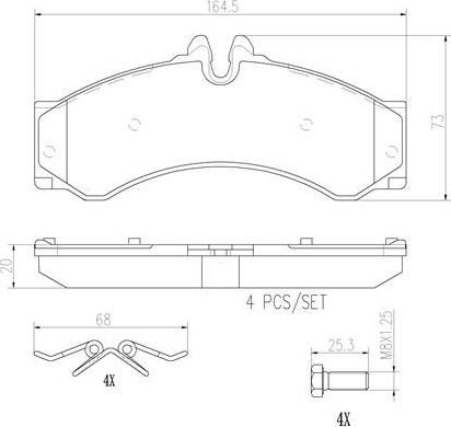 Brembo P50028N - Kit pastiglie freno, Freno a disco autozon.pro