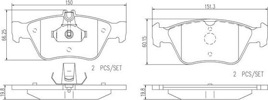 Brembo P50023N - Kit pastiglie freno, Freno a disco autozon.pro