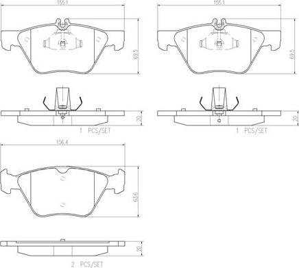 Brembo P50075N - Kit pastiglie freno, Freno a disco autozon.pro